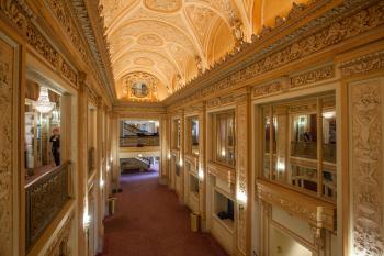 The main floor promenade, whose ceiling was uncovered in 1986 having been boarded-over in the 1950s