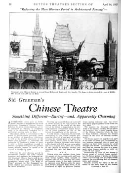 3-page preview of the theatre as featured in the 16th April 1927 edition of <i>Exhibitors Herald</i> (2.7MB PDF)