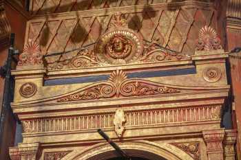 Citizens Theatre, Glasgow, United Kingdom: outside London: Decoration above Dress Circle Box, House Right