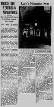 Report of the soon-to-open theatre, as printed in the 16th April 1929 edition of the <i>Akron Beacon Journal</i> (550KB PDF)