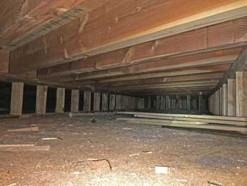 Earl Carroll Theatre, Hollywood: Underneath Auditorium false flooring