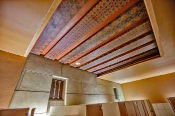 Egyptian Theatre, Hollywood, Los Angeles: Hollywood: Section of original ceiling inside the Ladies Restroom