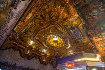 El Capitan Theatre, Hollywood, Los Angeles: Hollywood: Exterior/Ticket Lobby Ceiling