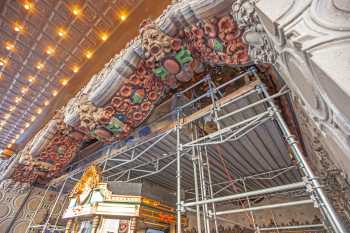 El Capitan Theatre, Hollywood, Los Angeles: Hollywood: Ticket Lobby renovation in late 2019