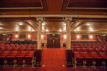 Festival Theatre, Edinburgh, United Kingdom: outside London: Rear Stalls From Cross-Aisle (only the pillar on the right is structural; the pillar on the left is hollow)