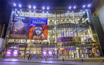 Festival Theatre, Edinburgh, United Kingdom: outside London: Exterior (Night - December 2018)