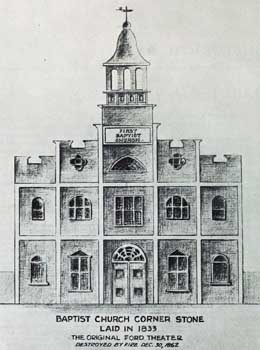 The original 1833 church building, adapted into a theatre in 1861