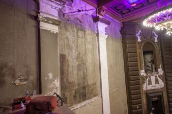Fox Theatre, Fullerton: House Left wall showing faint remains of murals
