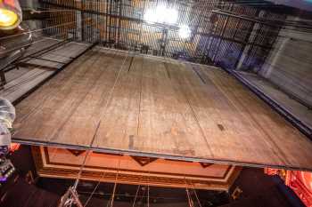 Globe Theatre, Los Angeles: Rear of Fire Curtain from Stage