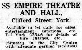 Advert for the S.S. Empire, as printed in the 21st April 1972 edition of the <i>Manchester Evening News</i> (100KB PDF)