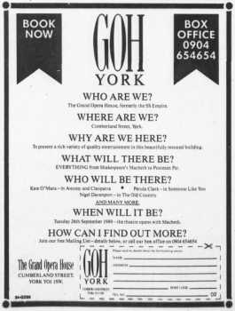 Advert posted in the 8th September 1989 edition of the <i>Harrogate Advertiser</i> (140KB PDF)