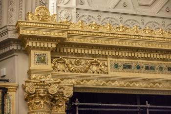 Hudson Theatre, New York, New York: House Left closeup above Box