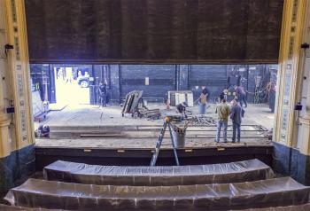 Hudson Theatre, New York, New York: Stage closeup