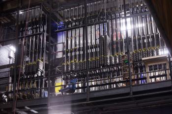 Hudson Theatre, New York, New York: Counterweight lock rail