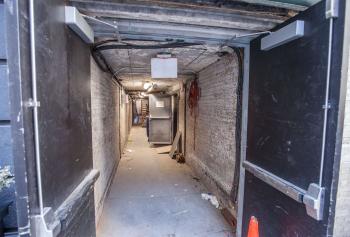 Hudson Theatre, New York, New York: Backstage corridor from 45th St