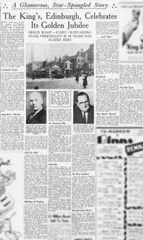 News of the theatre’s 50th anniversary, as printed in the 5th December 1956 edition of the <i>Edinburgh Evening News</i> (550KB PDF)