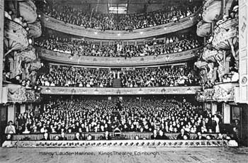 Audience awaiting a performance by Sir Harry Lauder