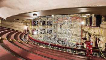 King’s Theatre, Edinburgh: Renovation in progress, as seen from the Grand Circle in May 2023, courtesy <i>Capital Theatres</i> (JPG)