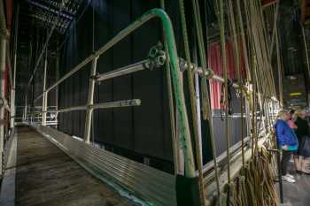 King’s Theatre, Glasgow, United Kingdom: outside London: Upstage crossover bridge, as seen from Upstage Right corner of Fly Floor (Stage Right)