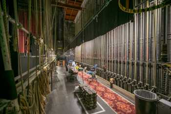 King’s Theatre, Glasgow, United Kingdom: outside London: Fly Floor (Stage Right) as seen from Upstage