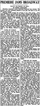 Review of the theatre’s opening as printed in the 2nd February 1931 edition of the <i>Los Angeles Times</i> (660KB PDF)