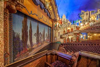 Majestic Theatre, San Antonio, Texas: Fire Curtain From Mezzanine Box Left