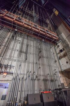 Majestic Theatre, San Antonio, Texas: Counterweight Wall and Pin Rail