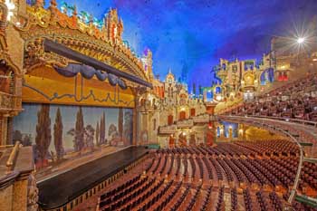 Majestic Theatre, San Antonio, Texas: Fire Curtain From Mezzanine Left