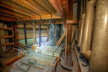 Majestic Theatre, San Antonio, Texas: Organ Chamber House Left (rear wall at right)