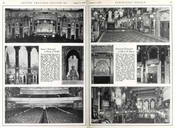 Two-page feature on the theatre, as printed in the 6th August 1927 edition of <i>Exhibitors Herald</i> (5.3MB PDF)
