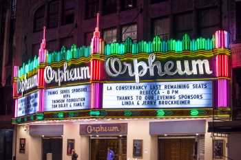Orpheum Theatre, Los Angeles: Marquee Closeup At Night