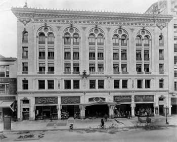 Exterior prior to opening in 1911, courtesy Los Angeles Public Library (JPG)