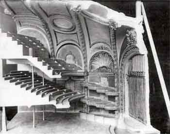 Photograph of a design model for the theatre, courtesy Ed Kelsey / Los Angeles Historic Theatre Foundation (JPG)