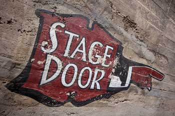 Palace Theatre, Los Angeles: Stage Door Sign Closeup