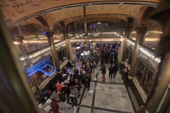 Palace Theatre, Los Angeles, Los Angeles: Downtown: Entrance Lobby closeup from Ladies Lounge