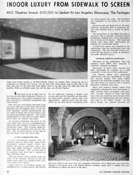 2-page feature in the 9th May 1960 edition of <i>Boxoffice</i>, detailing the theatre’s modernization completed late 1959 (3MB PDF)