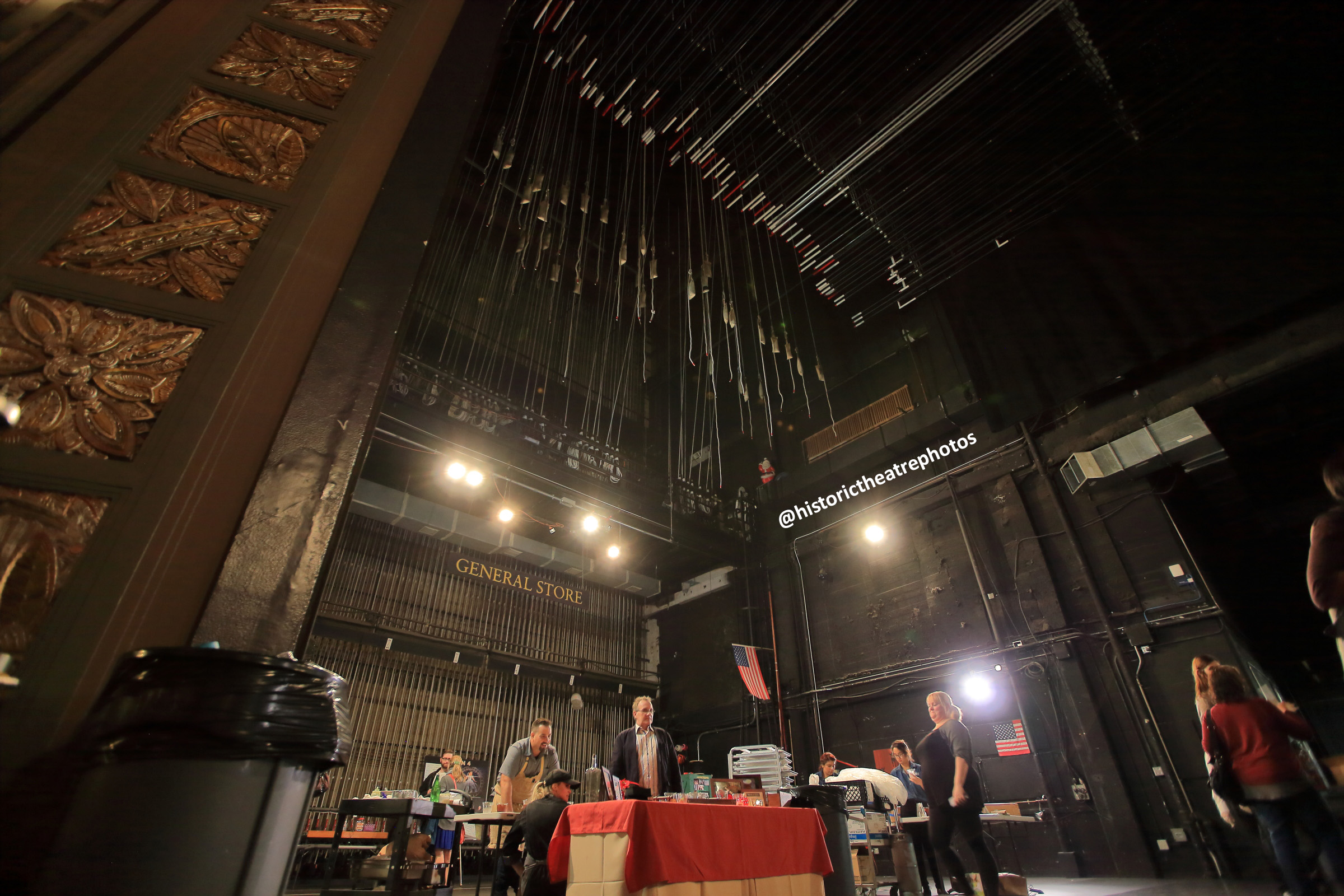 Pantages Theatre, Hollywood, Los Angeles: Hollywood: Stage Right Wing and Flyrail