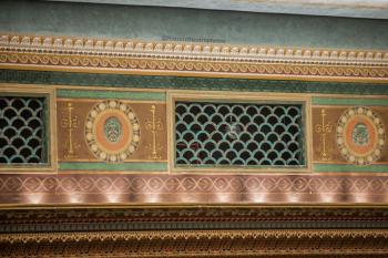 Pasadena Civic Auditorium, Los Angeles: Greater Metropolitan Area: Closeup of grilles above Proscenium Arch