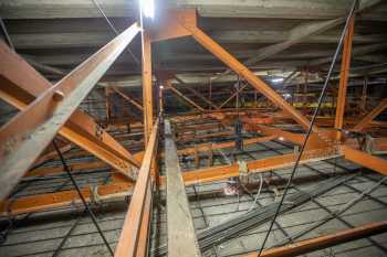 Pasadena Civic Auditorium, Los Angeles: Greater Metropolitan Area: Attic looking back toward rear of Auditorium