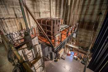 Pasadena Civic Auditorium, Los Angeles: Greater Metropolitan Area: Stage Left Fly Floor from Paint Bridge