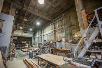 Pasadena Playhouse, Los Angeles: Greater Metropolitan Area: Workshop with Paint Frame in background