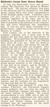News of the theatre’s opening, as printed in the 21st August 1929 edition of <i>The Bioscope</i> (770KB PDF)