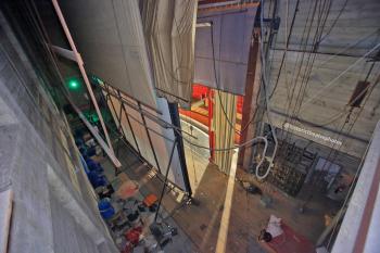 Rialto Theatre, South Pasadena, Los Angeles: Greater Metropolitan Area: Backstage from Fly Floor