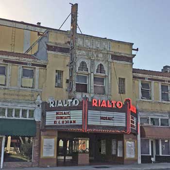Rialto Theatre, South Pasadena: Façade Closeup in 2018