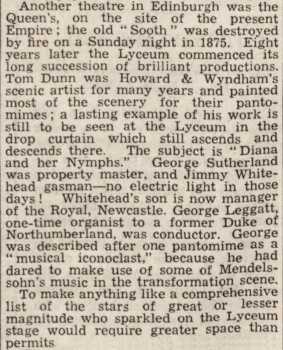 Description of the theatre’s original Act Drop painted by Tom Dunn, as printed in the 2nd March 1940 edition of the <i>Edinburgh Evening News</i> (450KB PDF)