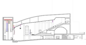 Cross-section of the Saban from the theatre’s website, 2017 (500KB PDF)