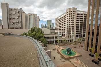 San Diego Civic Theatre, California (outside Los Angeles and San Francisco): Charles C. Dail Concourse, as seen from the roof of the Grand Salon