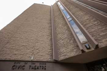 San Diego Civic Theatre, California (outside Los Angeles and San Francisco): Exterior Wall and Sign Detail