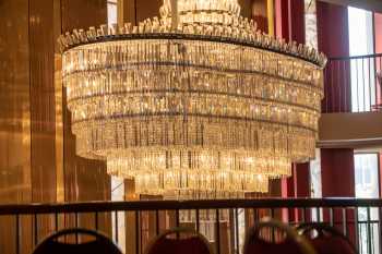 San Diego Civic Theatre, California (outside Los Angeles and San Francisco): Chandelier behind seating