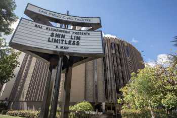 San Diego Civic Theatre, California (outside Los Angeles and San Francisco): Exterior Sign